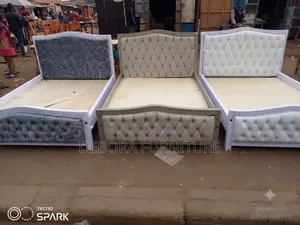 Modern Button-Tufted Bed Collection (Available in Multiple Colors
