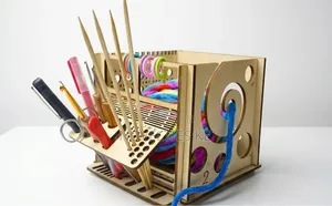 DIY All-in-One Wooden Yarn Bowl Crochet Organiser