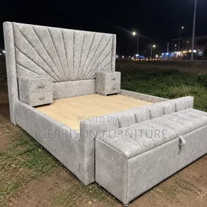 Full 5x6 Bedroom Set – Luxury Mocket Bed, Storage Bench Lockers!