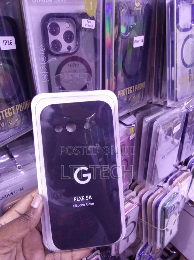 Google Pixel 9a Liquid Soft Silicone Case With Microfiber Lining-Black - main view