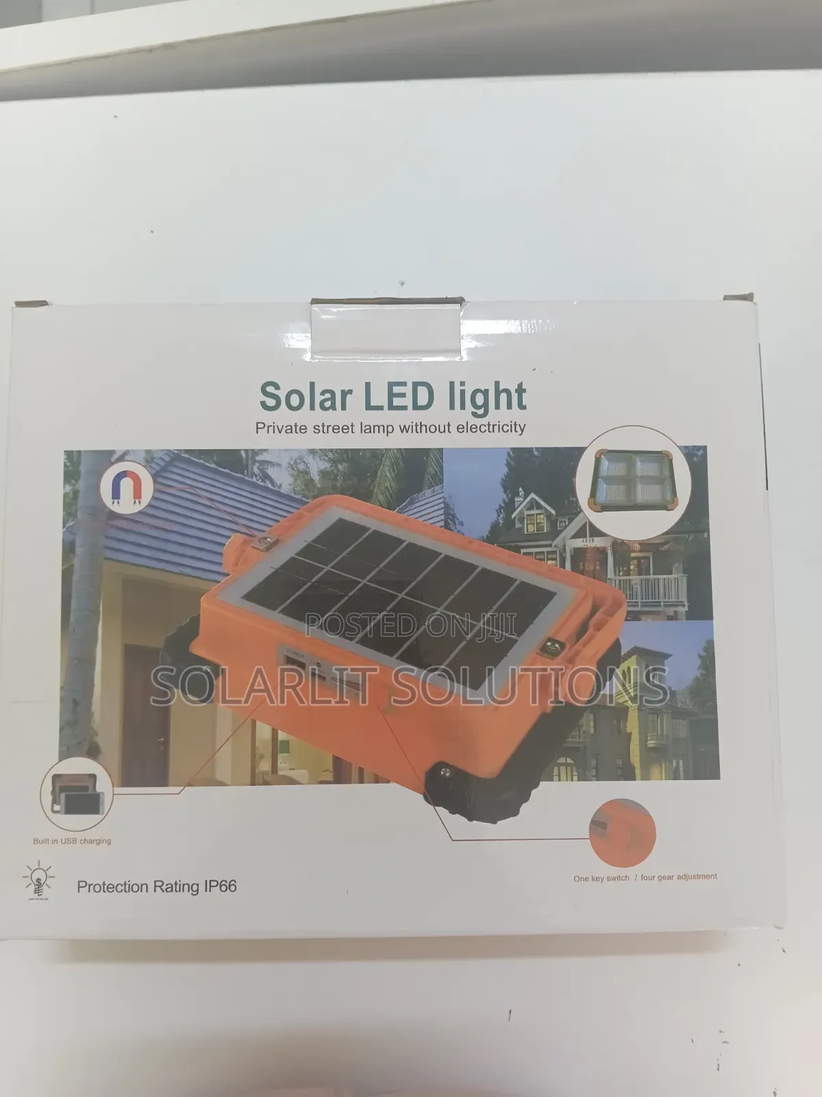 Portable Solar LED Light–Rechargeable Flood Light Power Bank (IP66)