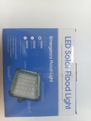 Black Knight 300W Portable LED Solar Emergency Flood Light
