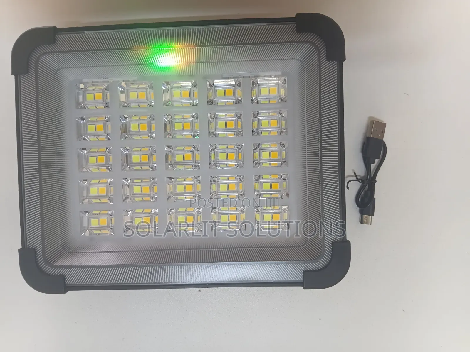 Black Knight 300W Portable LED Solar Emergency Flood Light