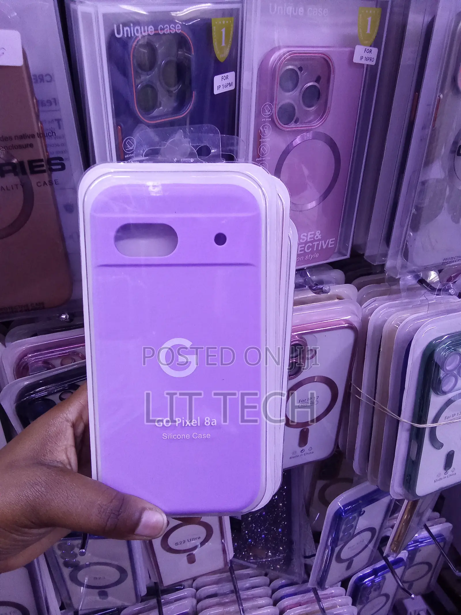 Light Purple Silicone Case for Google Pixel 8a With Cloth Lining