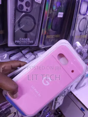 Pink Liquid Silicone Case With Cloth Lining for Google Pixel 8a