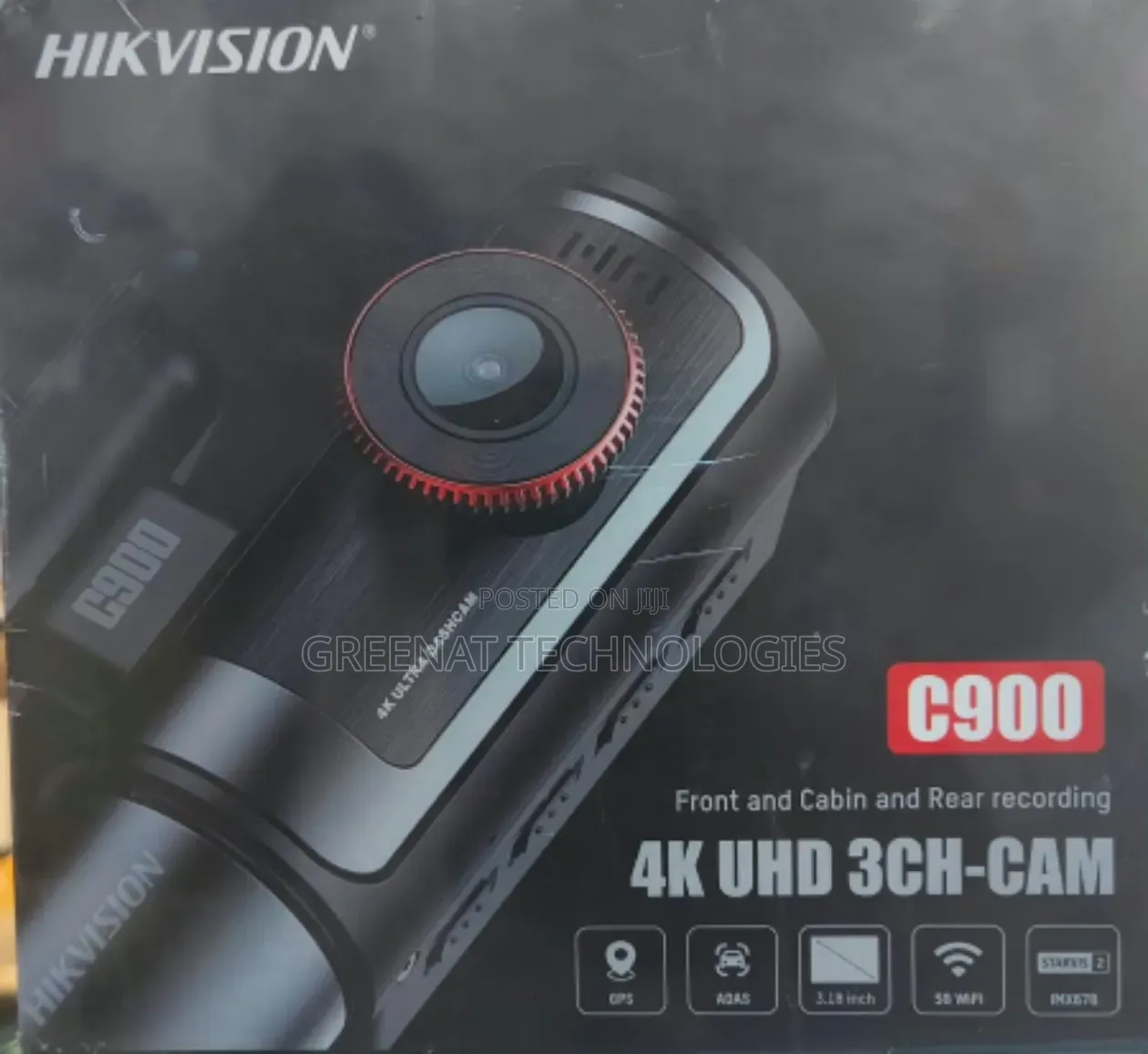 Hikvision C900 UHD 3CH Dashcam Front + Cabin + Rear 3.18" 5G WiFi