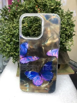 Laser Water Ripple Butterfly Phone Case Designed for iPhone 15 Pro