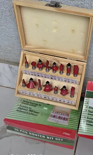 8mm Shank 15-Piece Router Cutter Bit Set
