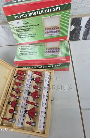 15-Piece 8mm Router Cutter Set for Woodworking
