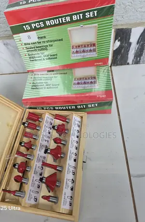 15-Piece 8mm Router Cutter Set for Woodworking