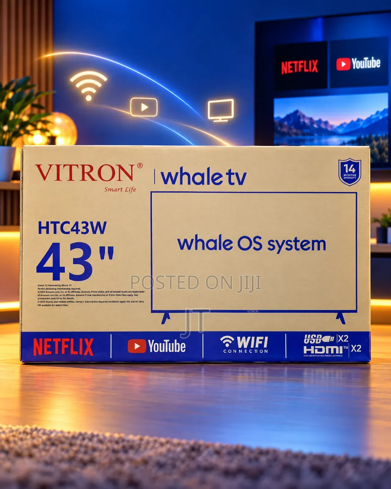 Vitron 43" Smart Whale TV (Model HTC43W)