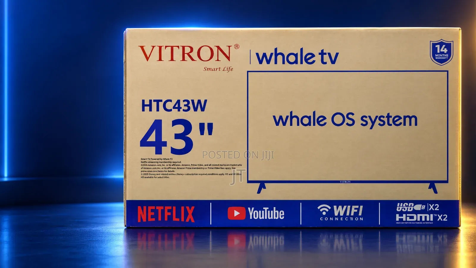 Vitron 43" Smart Whale TV (Model HTC43W)