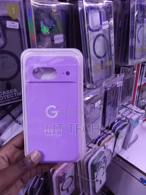 Purple Google Pixel 8 Liquid Silicone Case With Microfiber Lining