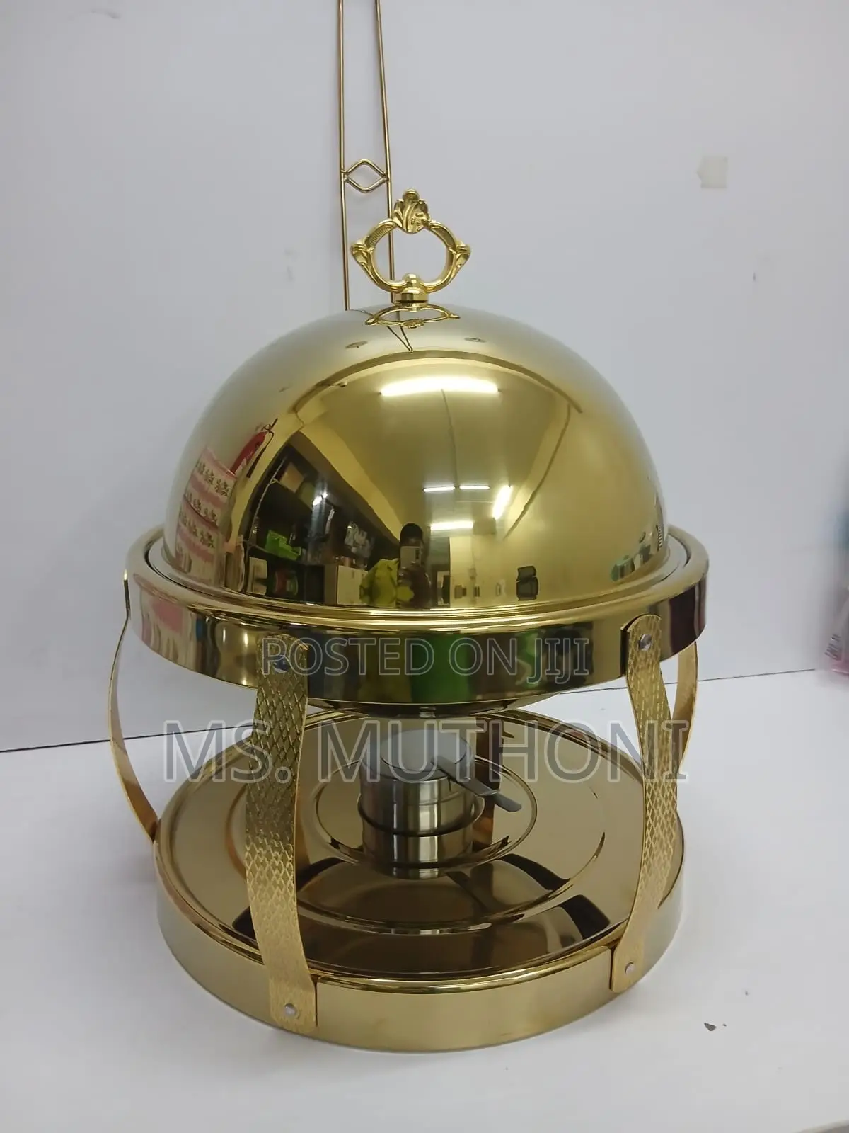 Elegant 8-Litre Gold Chafing Dish Food Warmer