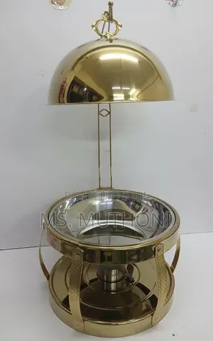 Elegant 8-Litre Gold Chafing Dish Food Warmer