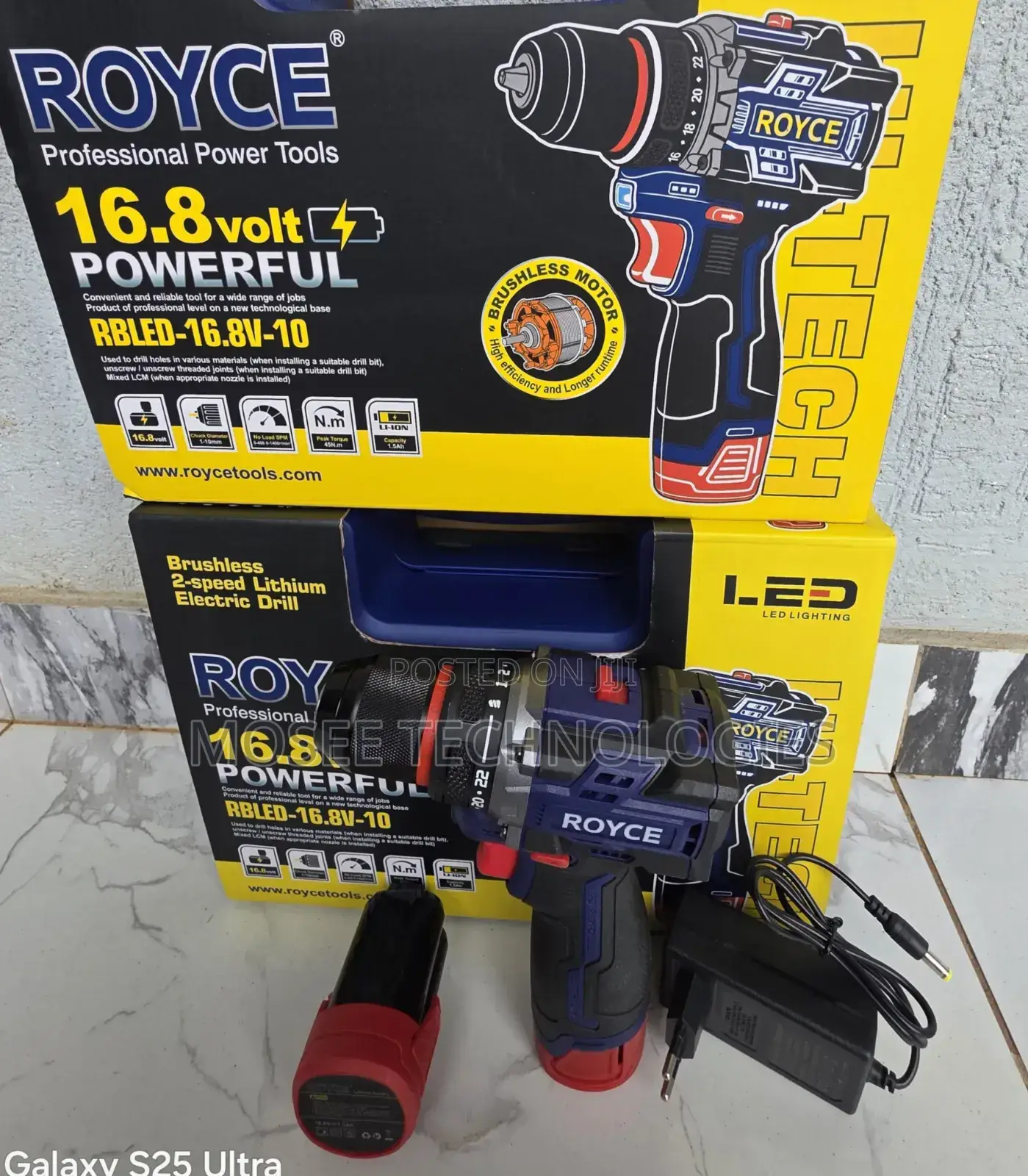 Royce 16.8V Rechargeable Cordless Power Drill