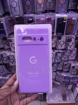 Purple Google PIXEL 6 Pro Silicone Case With Cloth Lining Inside