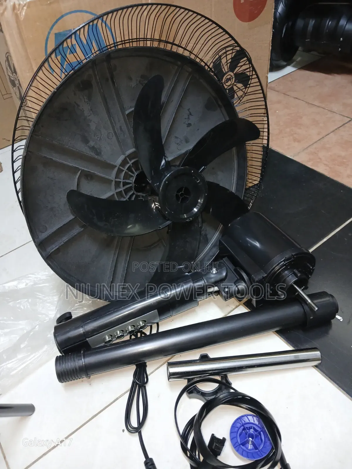 Black 16-Inch Oscillating Pedestal Standing Fan