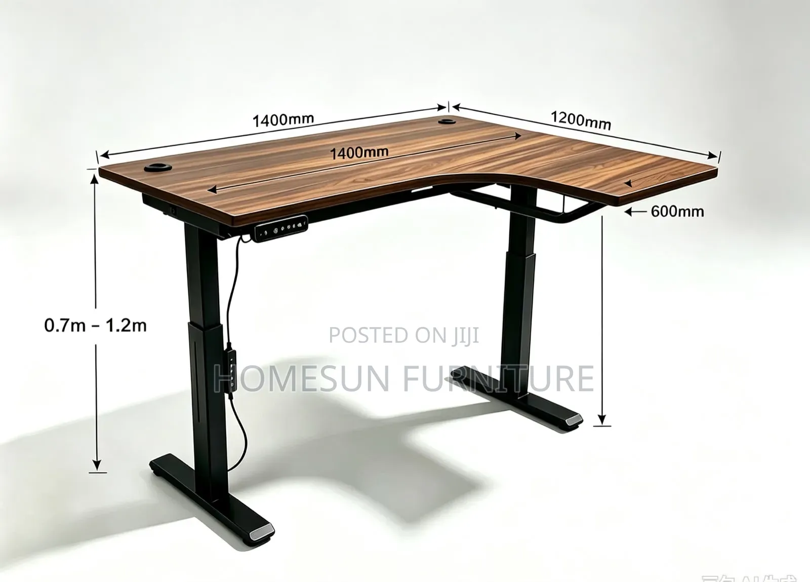 L-Shape Electric Desk 1.4m by 1.2m