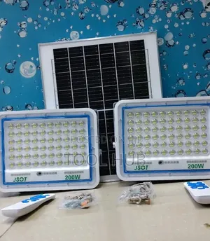JSOT 2-in-1 200W+200W Solar LED Floodlight Kit,