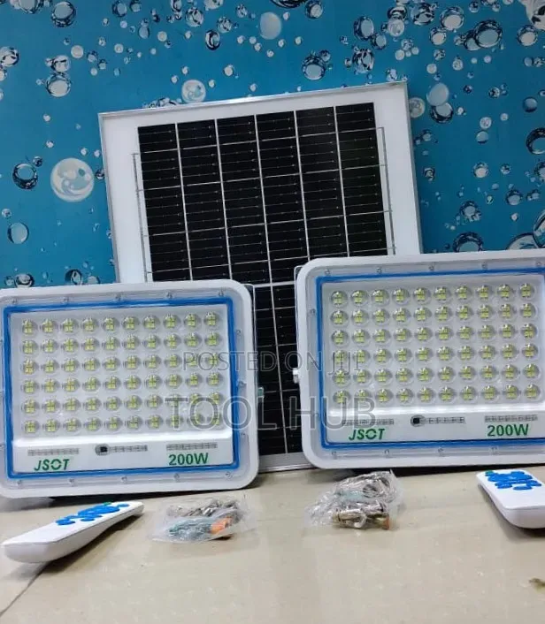 JSOT 2-in-1 200W+200W Solar LED Floodlight Kit,