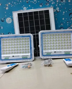 JSOT 2-in-1 200W+200W Solar LED Floodlight Kit,