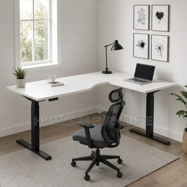 L-Shape Electric Desk 1.4m by 1.2m