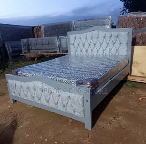 Grey 5*6 Mocket Bed With Mattress