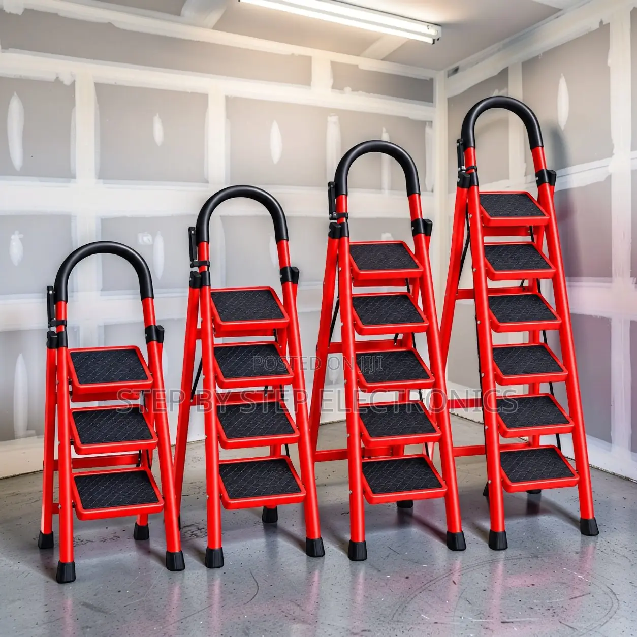 2,3,4 5 Step Folding Ladder Convenient Design for Indoor Maintenance