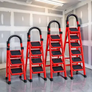 2,3,4 5 Step Folding Ladder Convenient Design for Indoor Maintenance