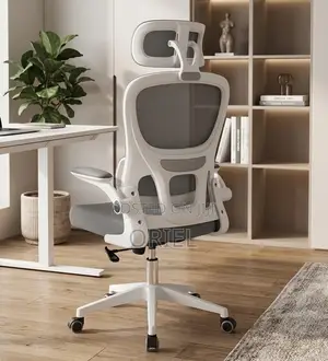 White Ergonomic Office Chair – Modern Comfortable Adjustable Desk Seat