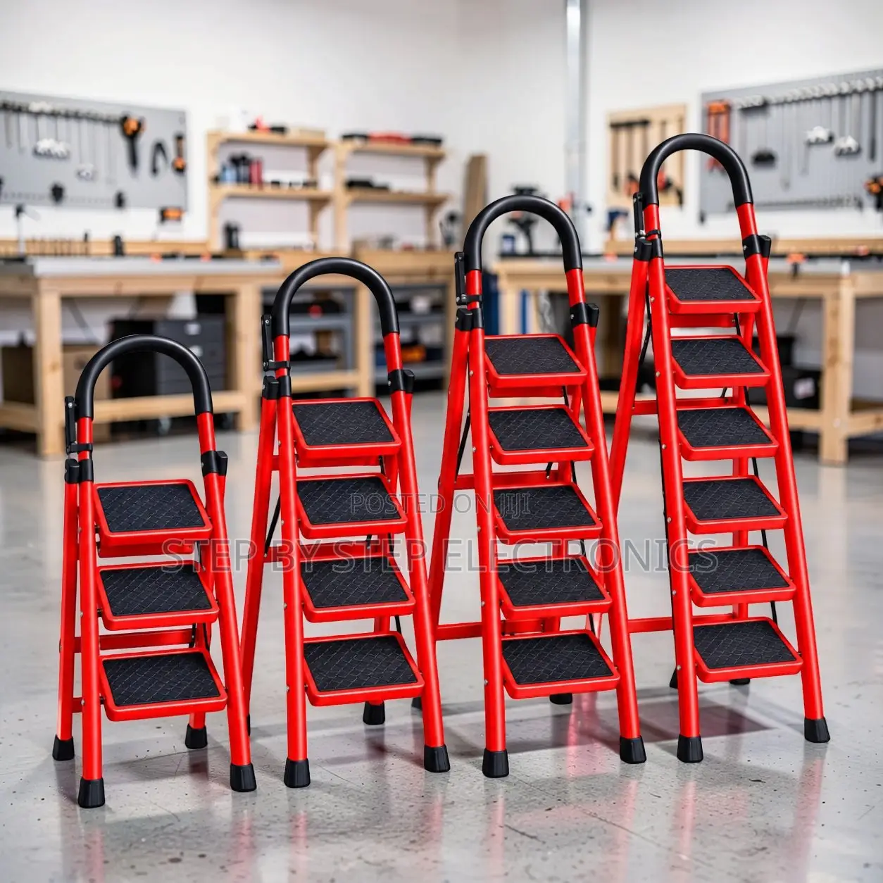 2,3,4 and 5 Step Folding Ladder Easy Handling for Wall Painting