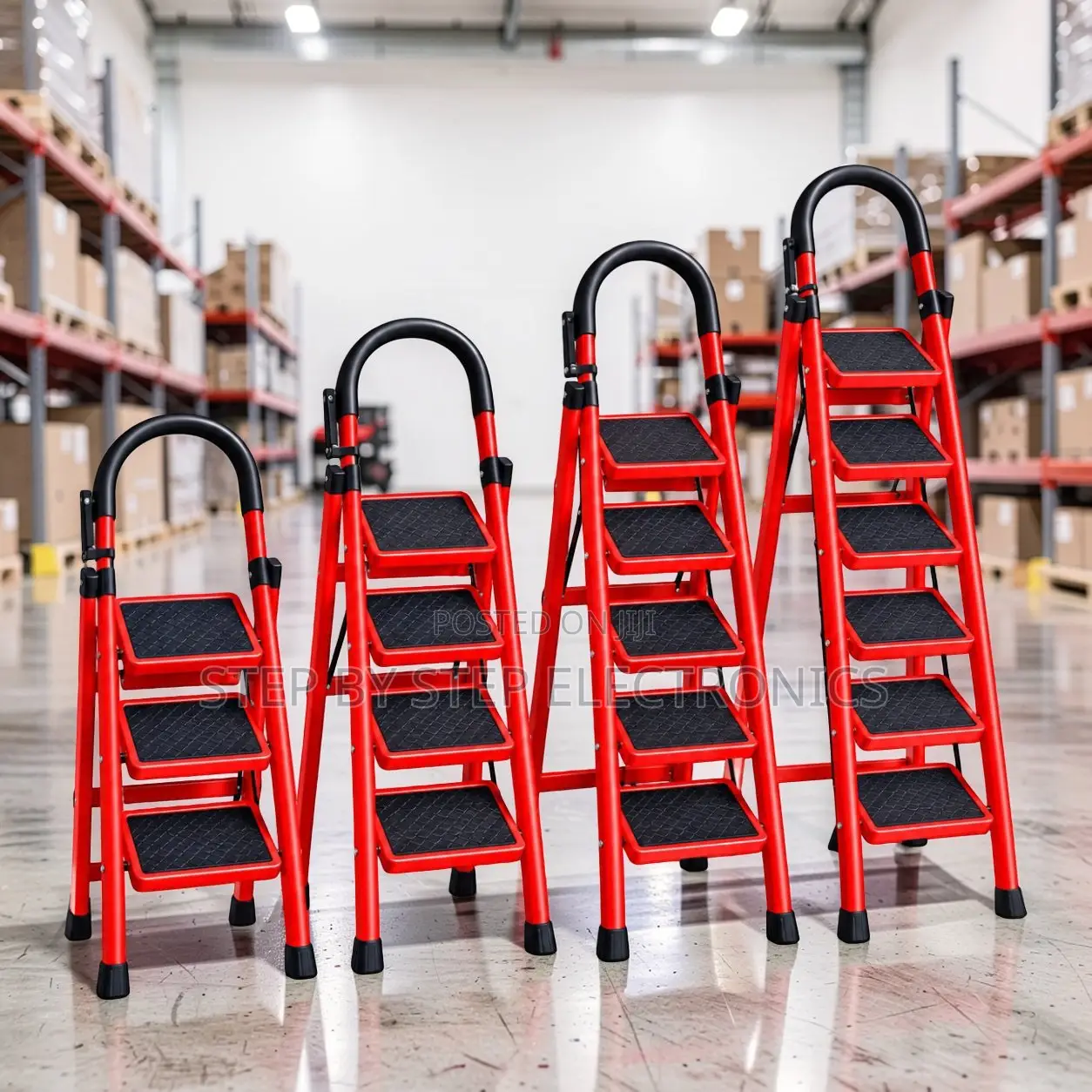 2,3,4 and 5 Step Folding Ladder Firm Footing for Window Cleaning
