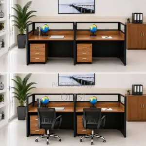 Office Workstation; 2-Person Straight Office Workstation