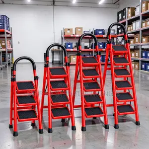 2,3,4 and 5 Step Folding Ladder Wide Base for Shelf Access