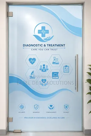 Frosted Glass Film With Logo | Office Window Privacy Film
