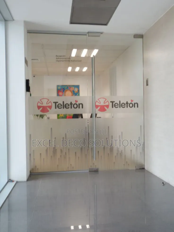 Frosted Glass Film With Logo | Office Window Privacy Film