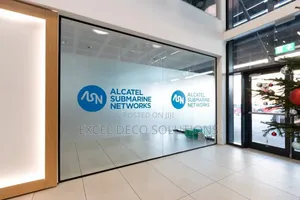 Logo Frosted Film for Glass | Custom Office Window Film