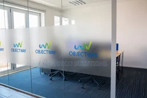 Logo Frosted Film for Glass | Custom Office Window Film