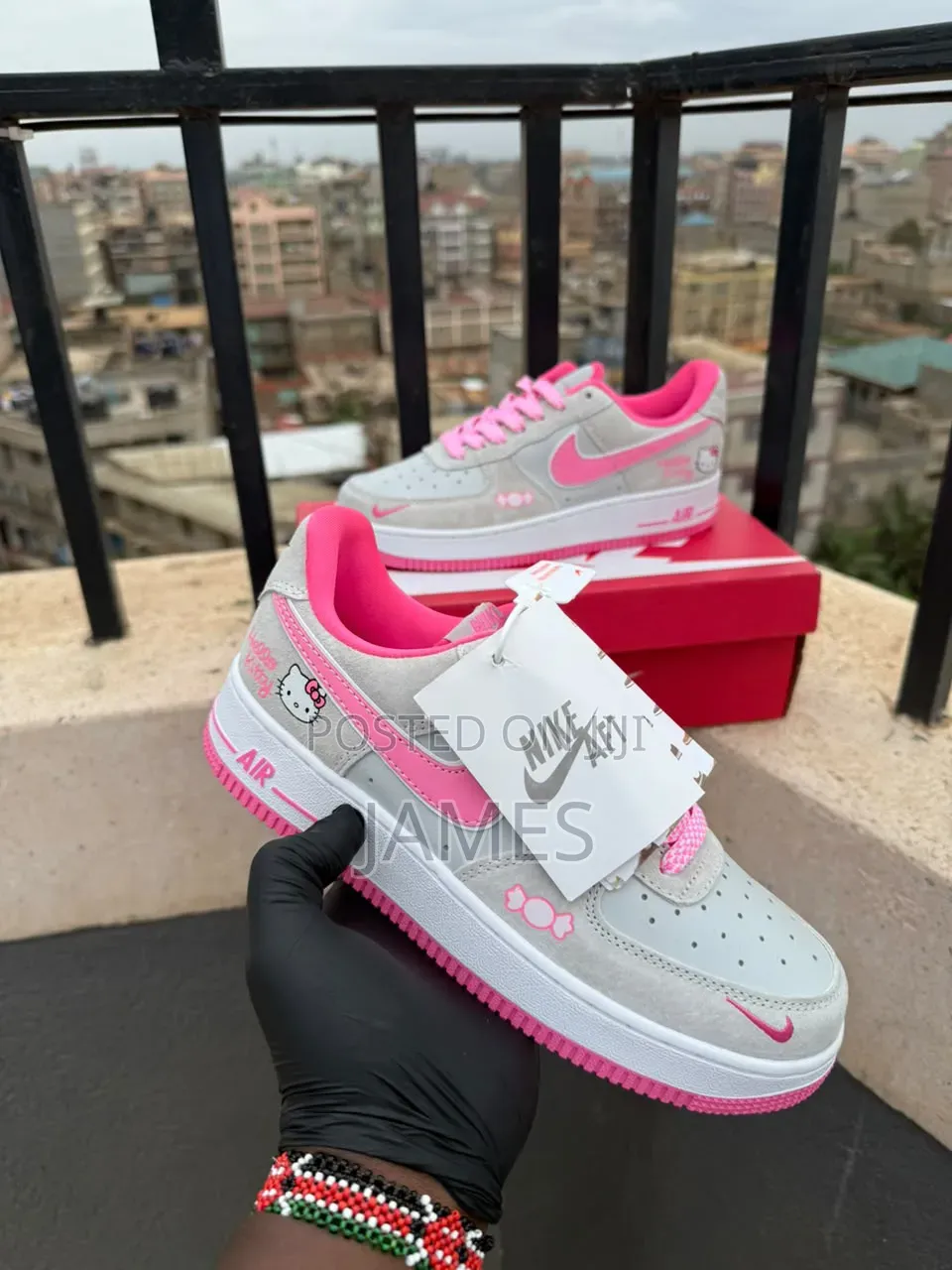 Nike Airforce 1 Hello Kitty Edition AF1 Pink/Grey Size 36-40 Available