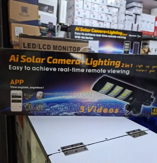 3lens Solar PTZ Flood Light Camera 4g V380 450w Outdoor Security Camer