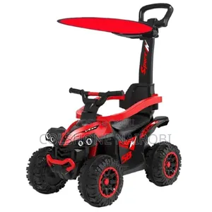 3-in-1 Toddler Ride-on ATV Push Car With Sun Canopy, Safety Guardrails