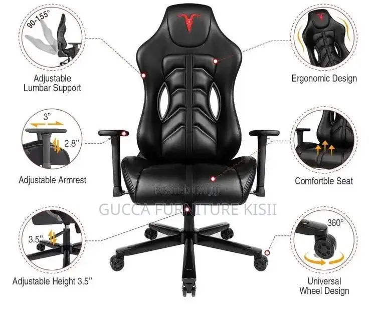 Ergonomic Leather Executive Swivel Gamers Chair