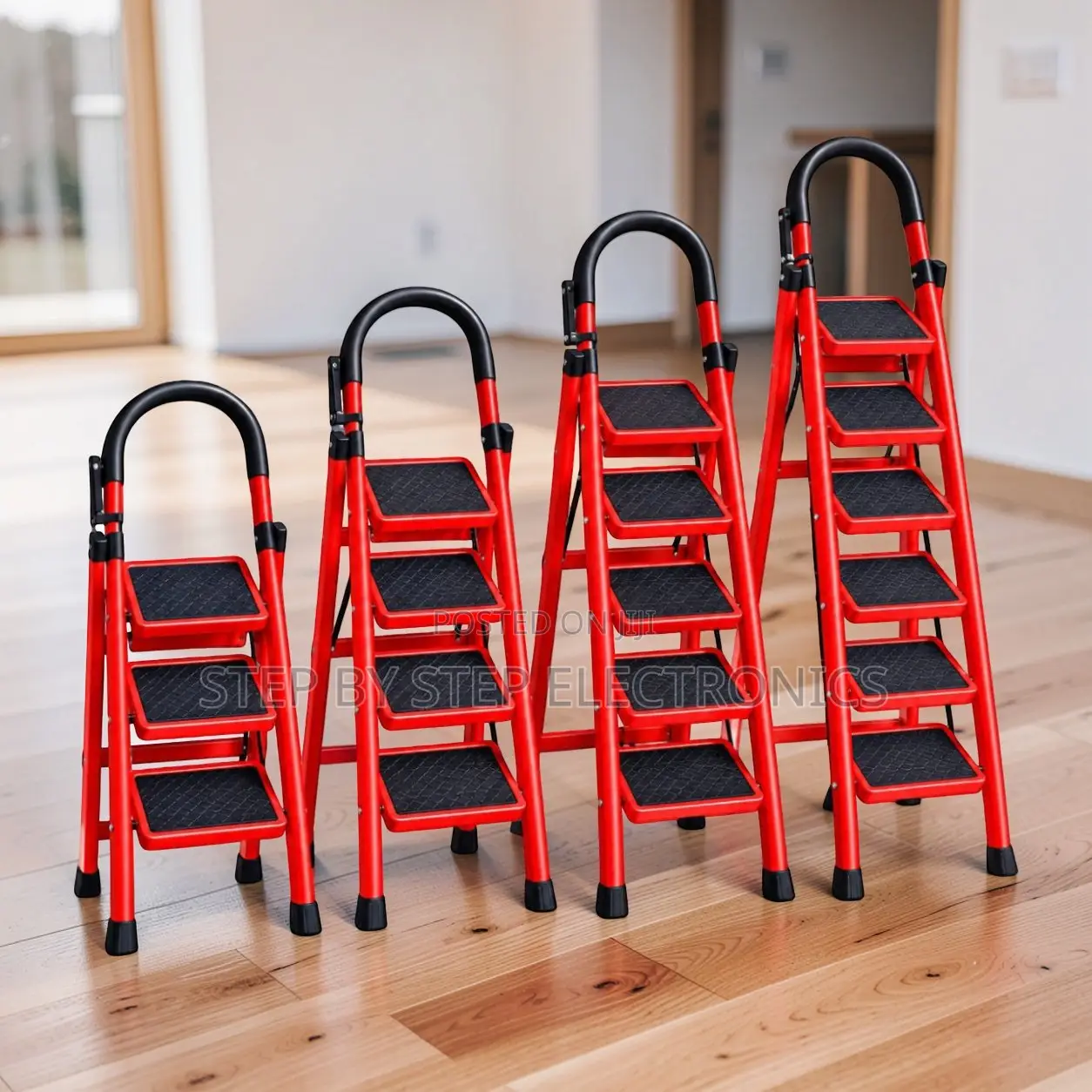 2,3,4 and 5 Step Folding Ladder Slip Resistant for Kitchen Access