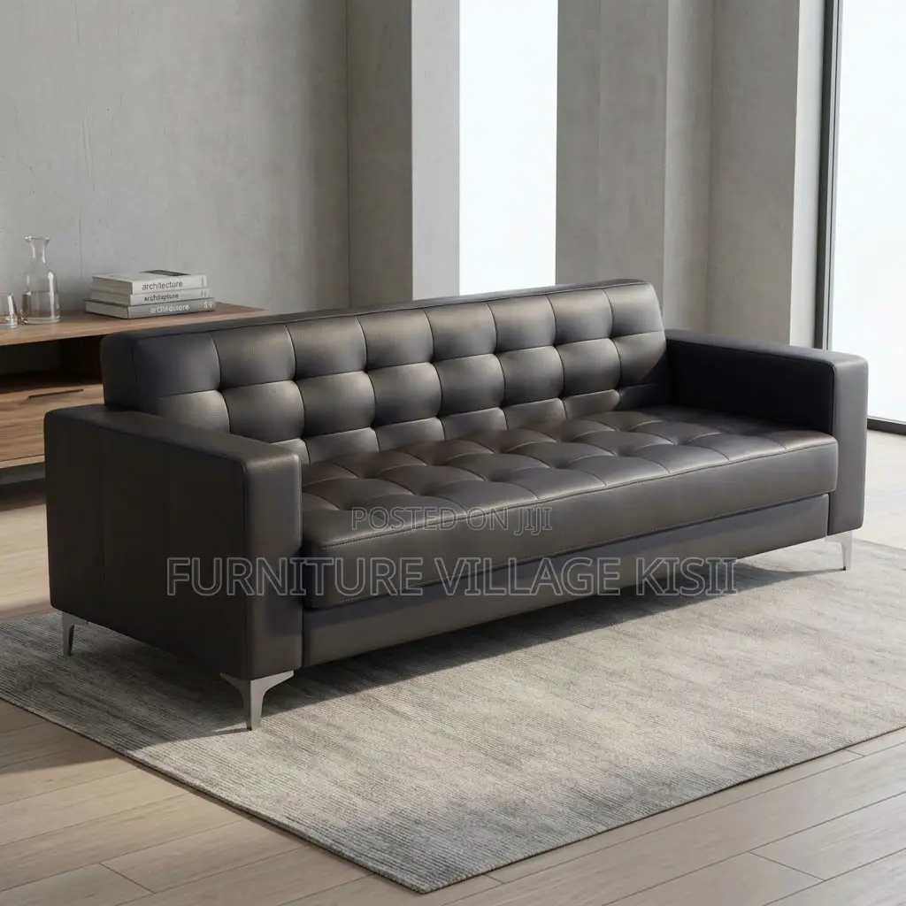 3-Person Leather Sofa
