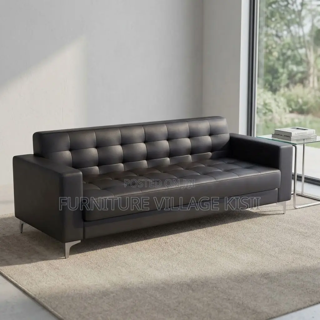 3-Person Leather Sofa