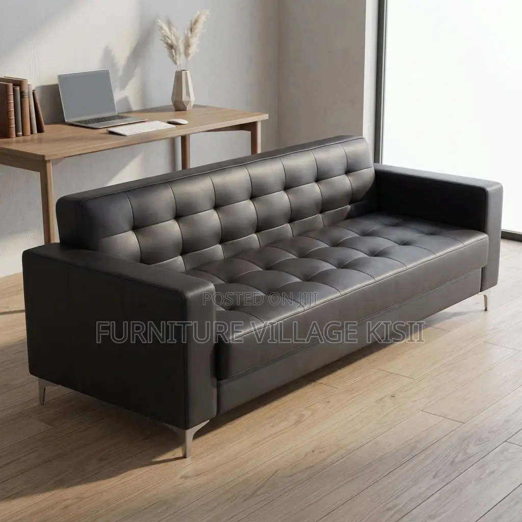 3-Person Leather Sofa