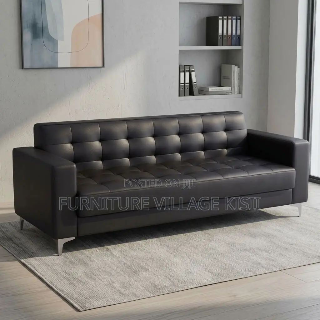 3-Person Leather Sofa