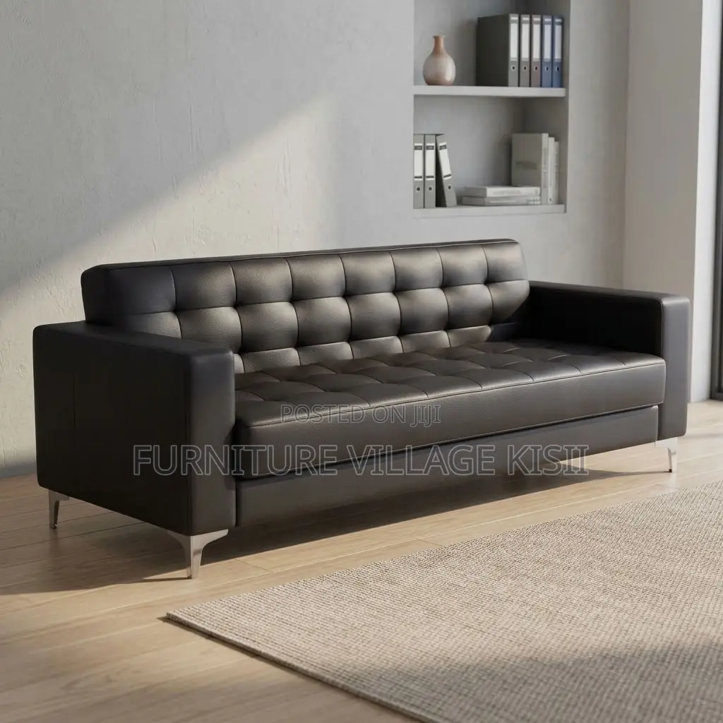 3-Person Leather Sofa
