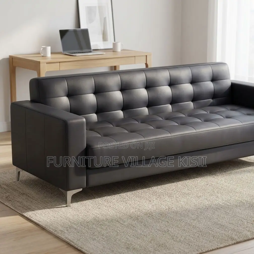 3-Person Leather Sofa